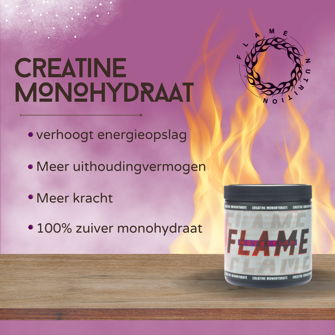 Hoeveel creatine per dag? / Wat is creatine? Flame Fitness website